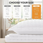 Cozyide White King Size, 3 Pieces Bedding, Soft Breathable Seersucker Duvet - Image 3