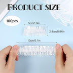 100 Pcs Disposable Ear Covers for Shower, Waterproof Plastic Ears Shower Caps - Image 2