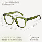 miyya Blue Light Glasses for Women & Men – Oversized UV & Blue Light Blocker - Image 3