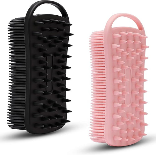 2 PC Silicone Body Scrubber, 2 in 1 Exfoliating Shower Bath Scrubber, Soft by MtBoi