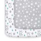 Pack and Play Sheets, 2 Pack Mini Crib Sheets, Stretchy Playard Fitted Sheet by Moonsea