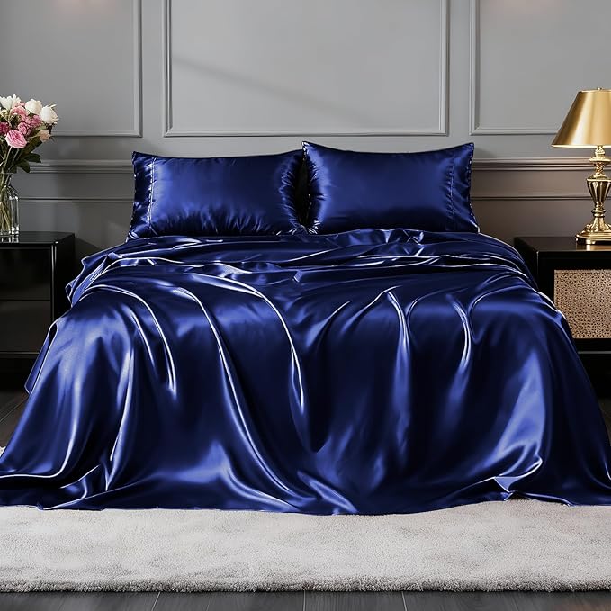FreshCulture Satin Sheets Twin XL Bed Set - Image 2