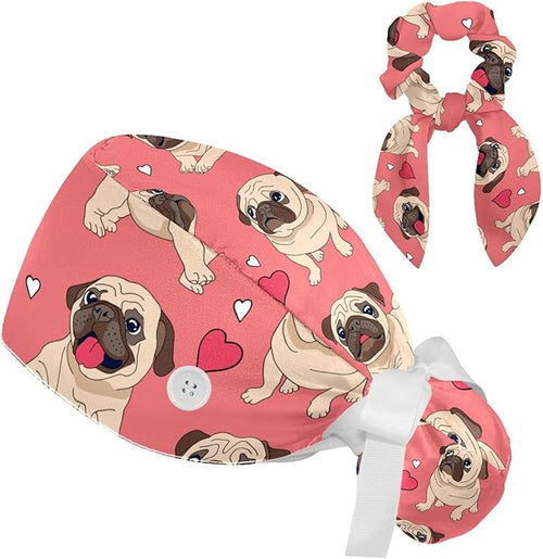 Adjustable Brown Dachshund Dog Blue Surgical Scrub Cap by otnrnondcl