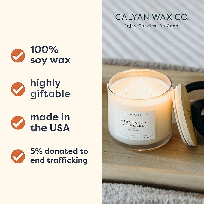 Calyan Wax Co. Passionfruit & Ginger 3 Wick Scented Candle - Image 3