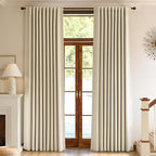 jinchan Chenille Blackout Curtains 84 Inches Long 2 Panels Beige Thermal - Image 2