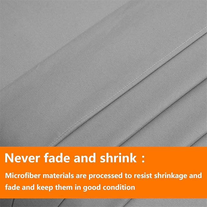 TAIMIT Grey Twin Size Comforter Set - Image 7