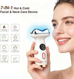 Cold Heat Gua Sha Facial Neck Lymphatic Massager, 7-in-1 LED Red Light Face - Image 2