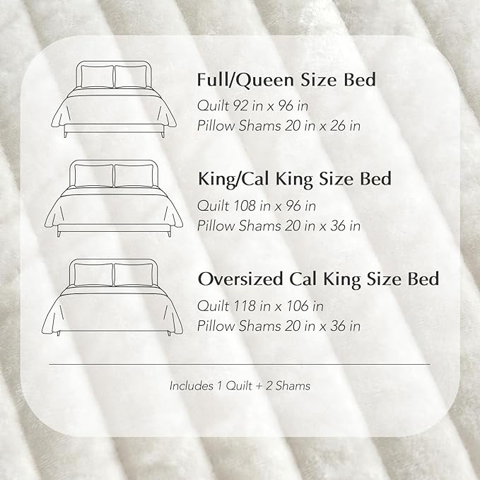 EVERGRACE Velvet Quilt Set California King 118'' x 106'', Luxurious Soft - Image 8