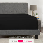 XL Twin Sheets Deep Pockets Fitted – Twin XL Fitted Sheets Only – 21” Fitted - Image 3