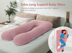 QUEEN ROSE Extra Long Pregnancy Pillows, 60 Inch U Shaped Body Pillow - Image 2