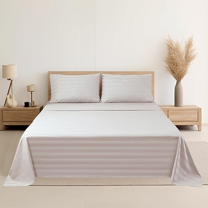 Cotton Calking Flat Sheet Only, 600 Thread Count 100% Egyptian Cotton Top Sheet - Image 8
