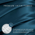 MR&HM Satin Bed Sheets, Twin XL Size Sheets Set - Image 2