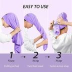 YFONG X-Large Hair Towel Wrap for Women, Super Absorbent Microfiber Hair Towel - Image 7
