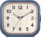 Tinload 4.3" Vintage Retro Analog Alarm Clock, Super Silent Non Ticking Clock by Tinload