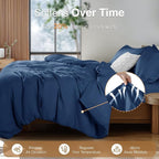 SONORO KATE 100% French Linen Duvet Cover Queen Size, Soft Breathable - Image 5
