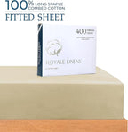 Royale Linens 400 Thread Count 100% American Grown Cotton Fitted Sheet Full Size - Image 2