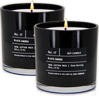 Lulu Candles | Black Amber | Luxury Scented Soy Jar Candle | Hand Poured in The by LULUCANDLES
