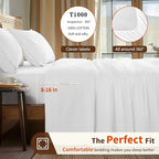 LBRO2M 1000 Thread Count 100% Egyptian Cotton Sheets Set Twin XL, 3 Piece Sets - Image 3