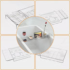 Expandable Bathtub Trays for Tub, Acrylic Bath Shelf Over Tub, - Image 8