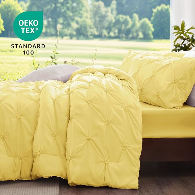 BEDELITE Light Yellow King Size Comforter Set - Image 3