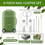 8-Piece Manicure Set in Mini Suitcase, Cute Travel Nail Clipper Kit - Image 5
