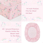 lasoftan Kids Sheet Set Twin Size 3 Pcs, Girls Sheet Set - Image 5