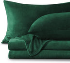 BEDELITE Flannel Sheets Queen Size Dark Green by BEDELITE