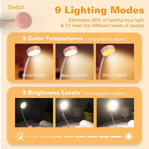 2 Packs Rechargeable Book Reading Light - Image 3