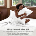 CozyLux Satin Sheets Queen Size Bed Set - Image 3