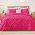 Exclusivo Mezcla Oversized King Quilt Set- Hot Pink Cal King Quilts Bedding Set by ExclusivoMezcla