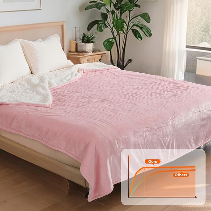 LaffyLo Electric Heated Blanket Queen Size 84 x 90, Dual Control, Fast Heating - Image 7