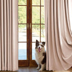 jinchan Chenille Blackout Curtains 108 Inches Long Light Pink Thermal Insulated - Image 5