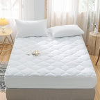WhatsBedding Waterproof Mattress Pad King Cotton Top Down Alternative Filling - Image 5