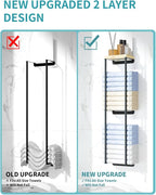 Towel Racks for Bathroom, 2 Tier Wall Towel Holder - Image 5