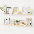 Picture Ledge Shelf, Floating Shelves Set of 2, 40 Inches Solid Wood Nursery by FunMemories