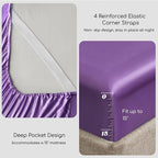 MR&HM Satin Bed Sheets, King Size Sheets Set - Image 4