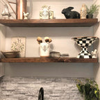 URBANDI, Rustic Floating Shelves, Hidden Bracket, Solid Wood, Heavy Duty - Image 7