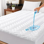 Queen Size Waterproof Mattress Protector Quilted, Breathable Ultra-Soft Filling by Unilibra