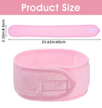 3 Pack Face Wash Headband, Adjustable Spa Headbands - Image 2