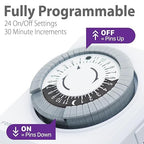 Fosmon Outlet Timers for Electrical Outlets, 24-Hour Dual Plug in Light Timers - Image 2