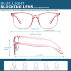 Oilway Blue-Light Blocking Glasses Computer Reading/Gaming/TV/Phones Glasses - Image 3