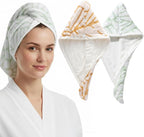 2-Pack Microfiber Hair dring Towel | 50% Faster Drying, Ultra Absorbent & Frizz by YHPDYL