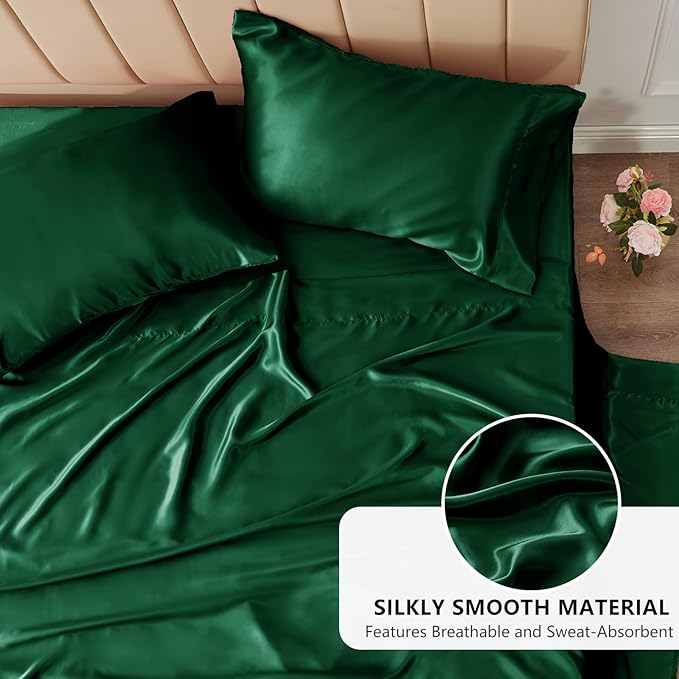 CozyLux Satin Sheets Full Size Sheets - Image 3