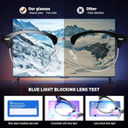 Blue Light Blocking Glasses Vintage Half Frame UV Clear Lens Anti Eyestrain - Image 5
