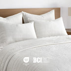 EVERGRACEHOME 100% Cotton Modern Lines Quilt Set Queen Size, Pre-Washed Soft - Image 6