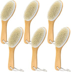 6 Pack Dry Brushing Body Brush, Soft Natural Bristle Exfoliating Dry Brush by GIWOSK