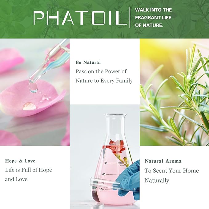 Rose Essential Oil, 1.01Fl.Oz PHATOIL Pure Essential Oil Singles - Image 7