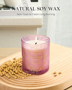 M&SENSE Plum Berry Wood Scented Vegan Soy Candles, Naturally Scented No Toxin - Image 2