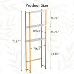 AmazerBath Over The Toilet Storage Bamboo, Bathroom Storage Organizer Shelf - Image 2