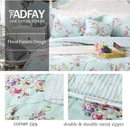 FADFAY French Country Duvet Cover Set King/California King 100% Cotton Floral - Image 4